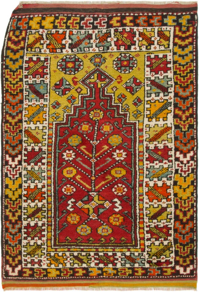 Detail image of 3' 5 x 5' Hand Knotted Anatolian Wool Rug