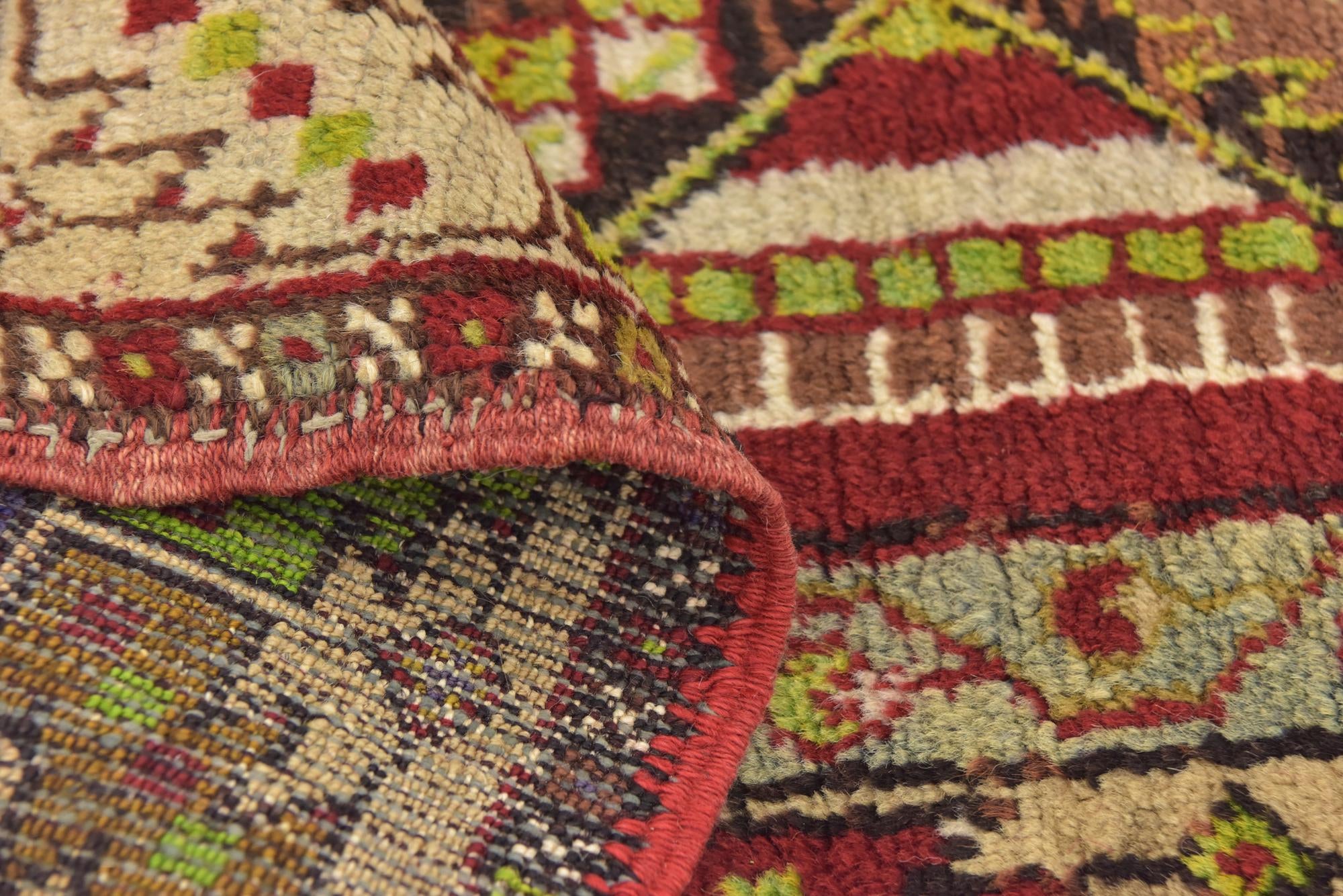 3' 8 x 5' 4 Hand Knotted Anatolian Oriental Wool Rug