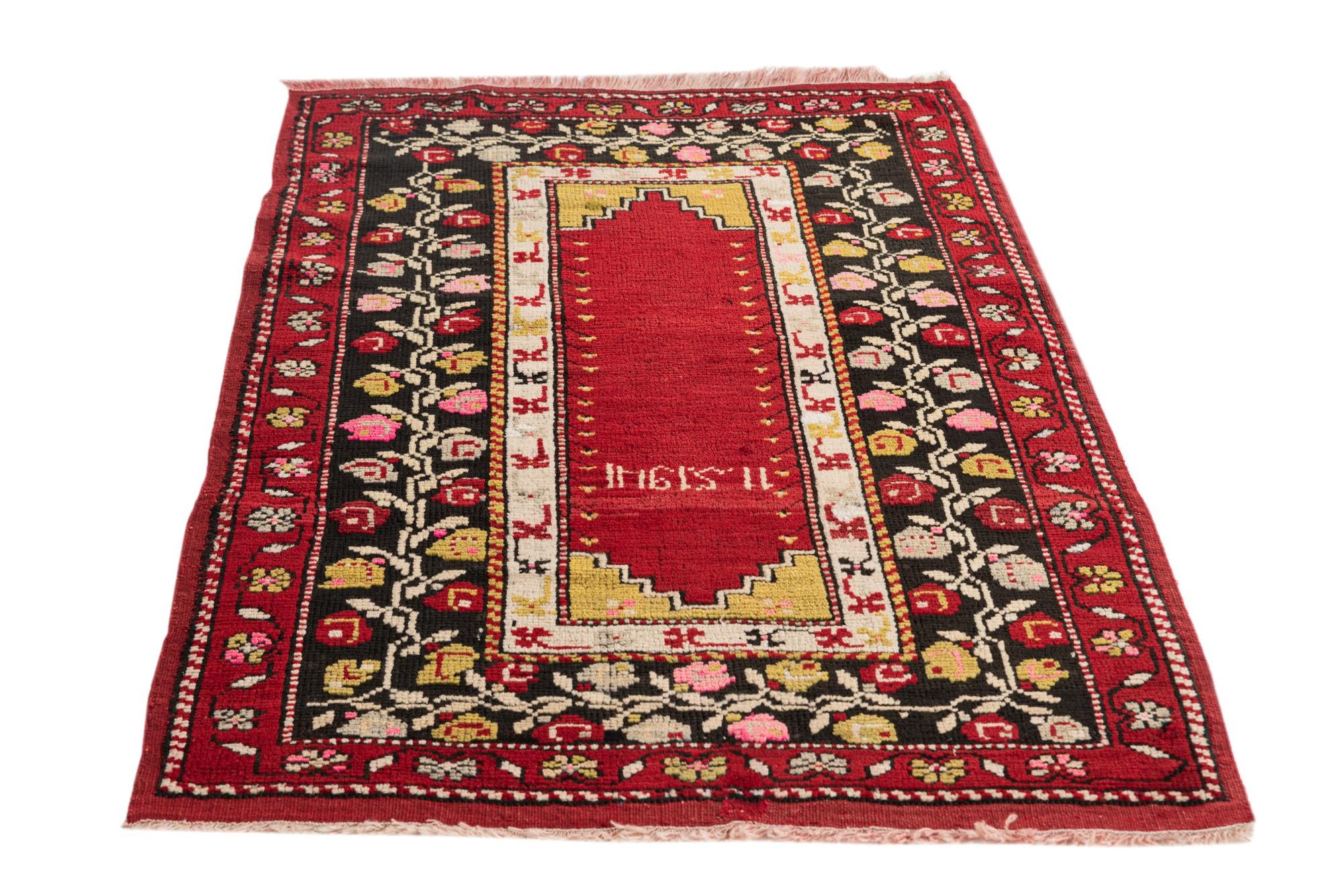 3' 1 x 4' 8 Hand Knotted Anatolian Oriental Wool Rug