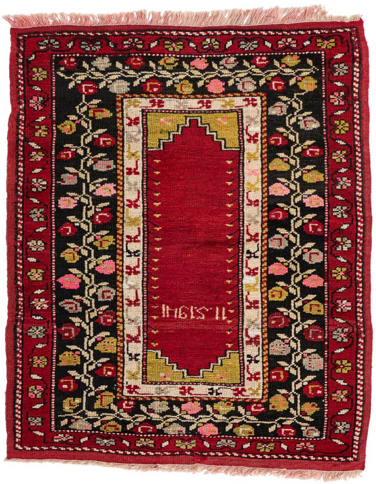 Detail image of 3' 1 x 4' 8 Hand Knotted Anatolian Oriental Wool Rug