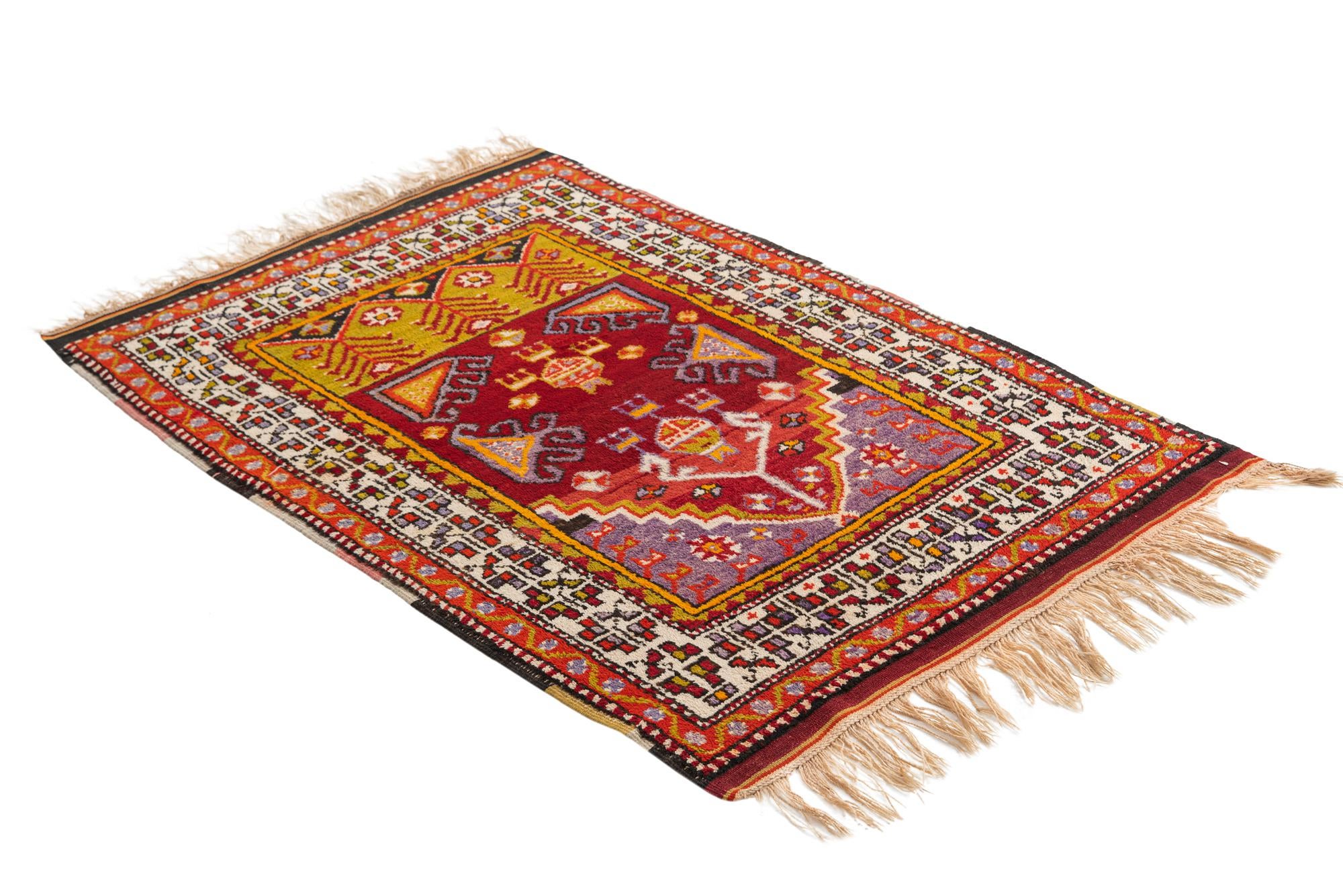 3' x 4' 10 Hand Knotted Anatolian Oriental Wool Rug