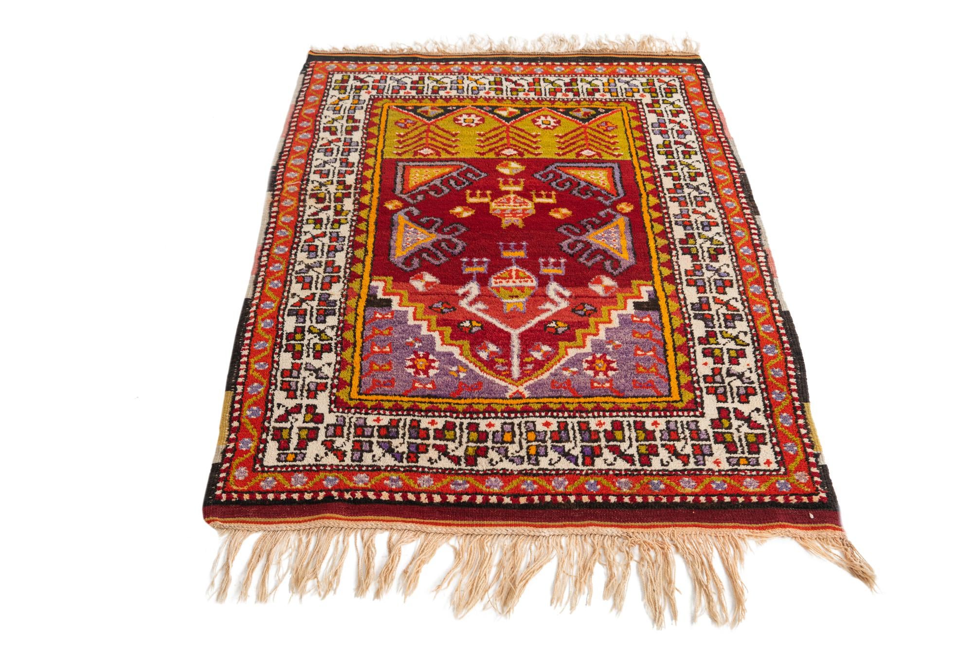3' x 4' 10 Hand Knotted Anatolian Oriental Wool Rug
