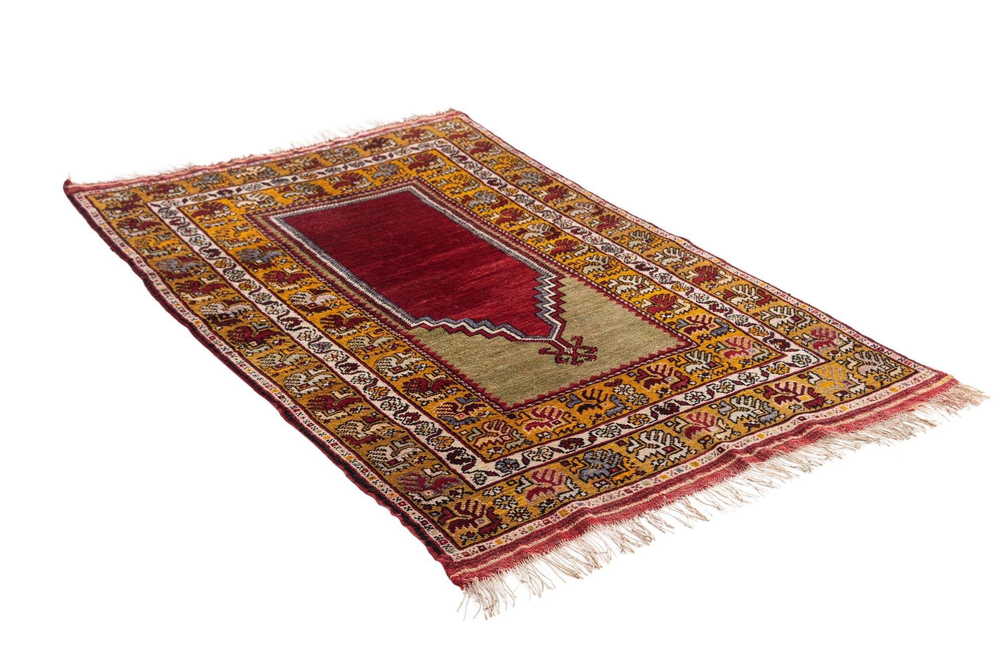 3' 3 x 5' 2 Hand Knotted Anatolian Wool Rug