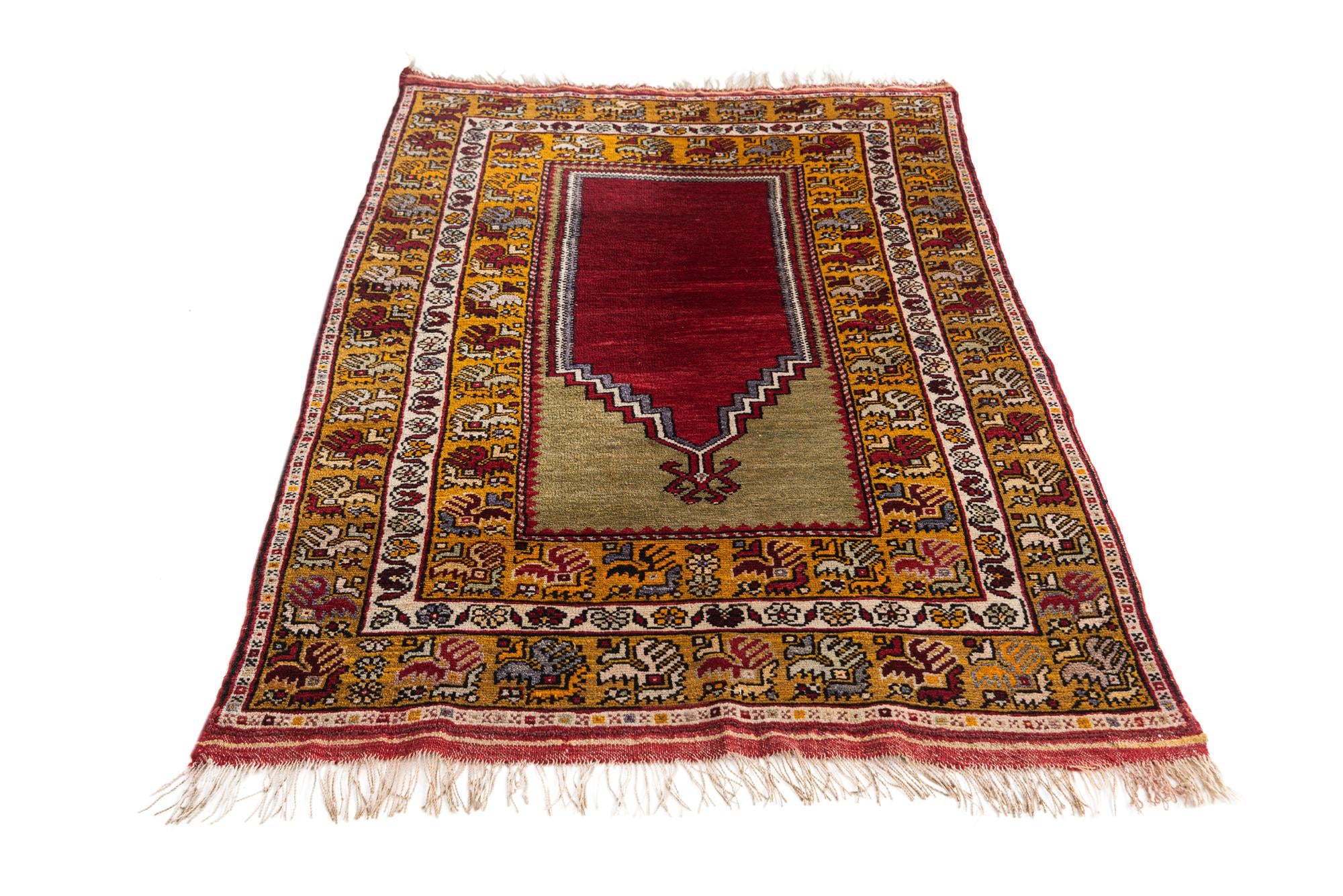 3' 3 x 5' 2 Hand Knotted Anatolian Wool Rug