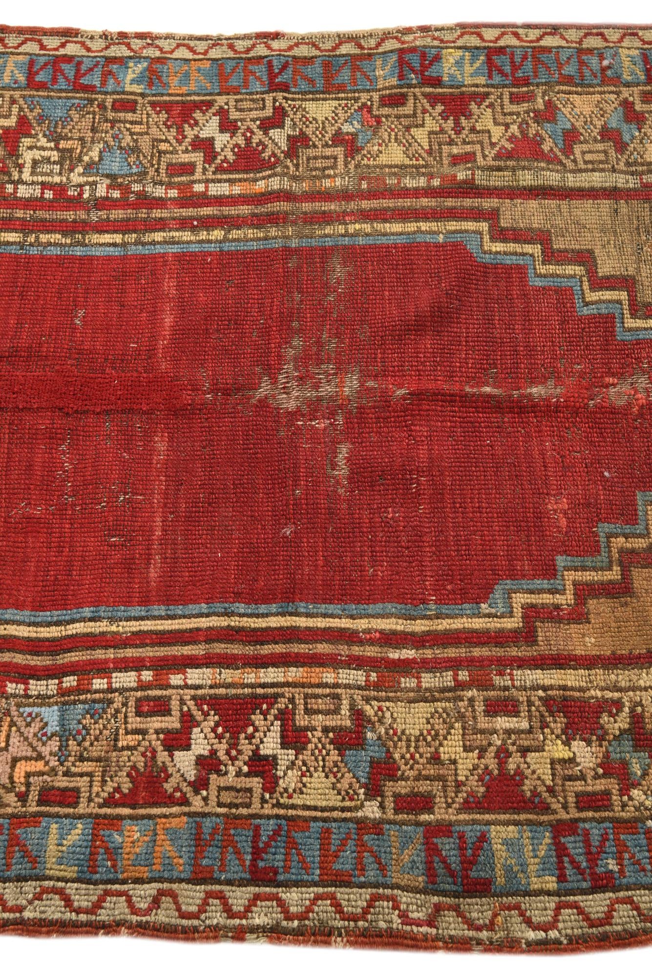 3' 4 x 4' 7 Hand Knotted Anatolian Oriental Wool Rug