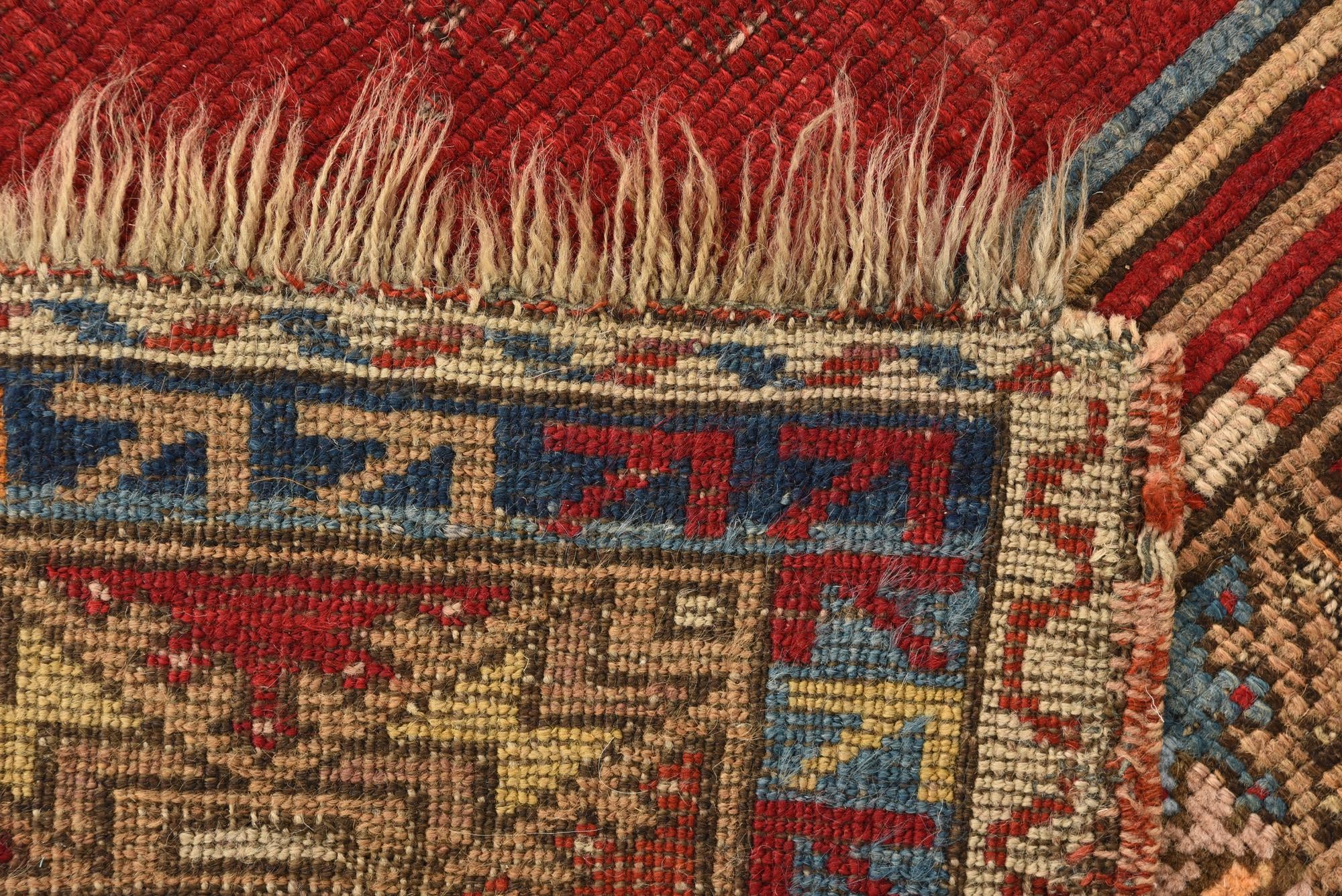 3' 4 x 4' 7 Hand Knotted Anatolian Oriental Wool Rug