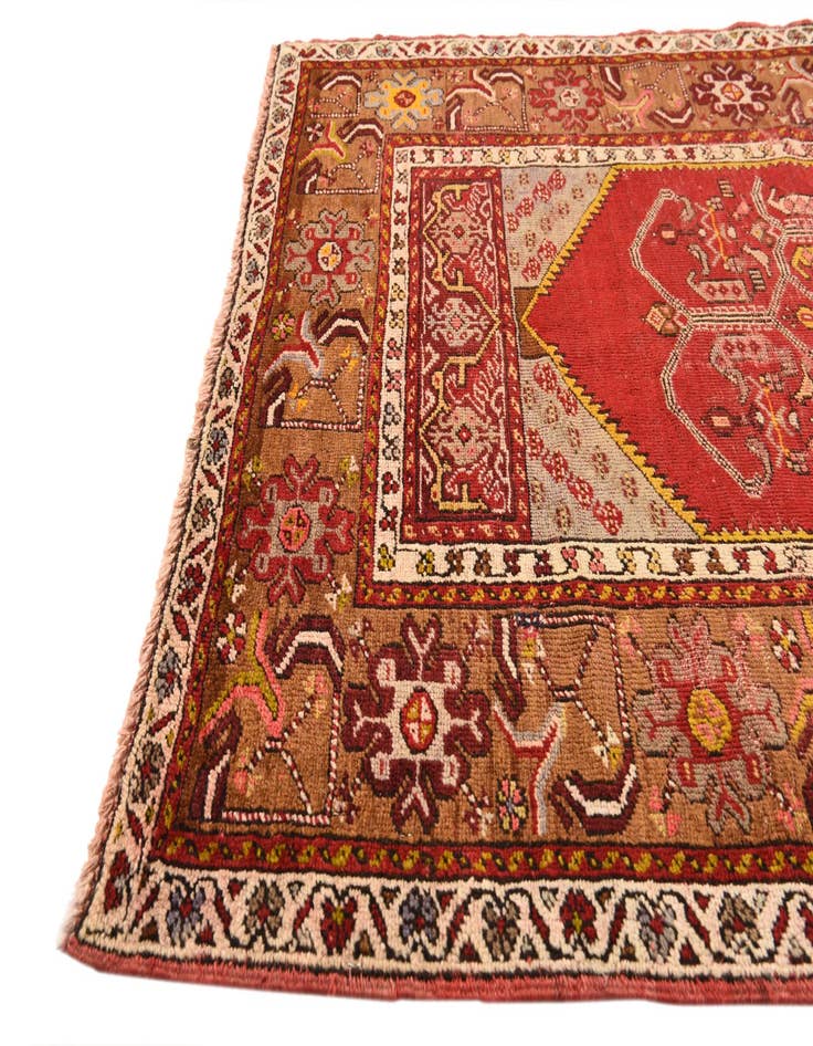 Detail image of 3' 4 x 5' 3  Hand Knotted Anatolian Oriental Wool Rug