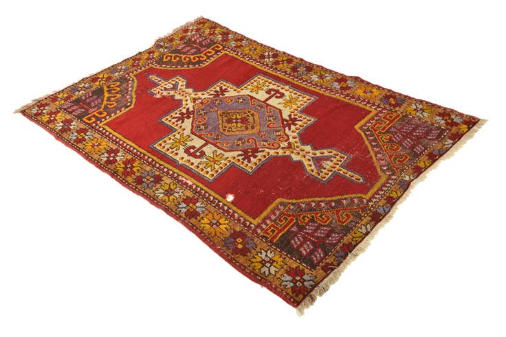Detail image of 3' 6 x 5' 5 Hand Knotted Anatolian Oriental Wool Rug