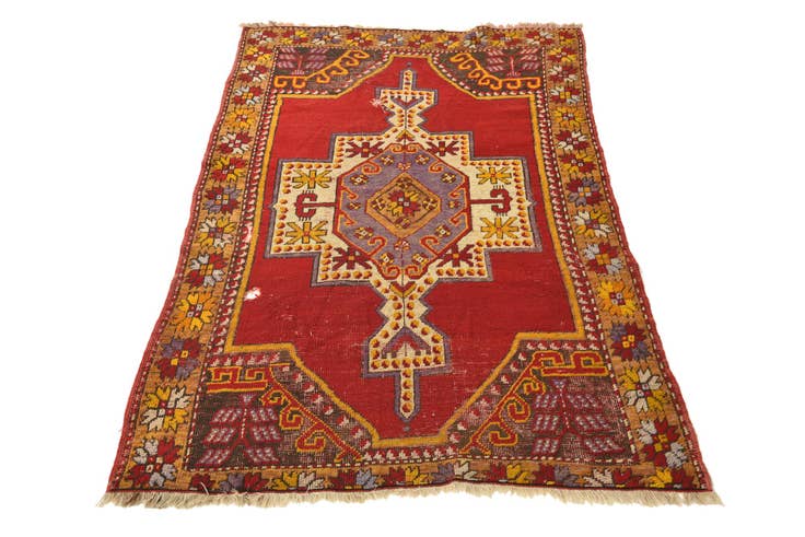 Detail image of 3' 6 x 5' 5 Hand Knotted Anatolian Oriental Wool Rug