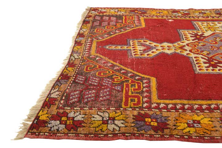 3' 6 x 5' 5 Hand Knotted Anatolian Oriental Wool Rug