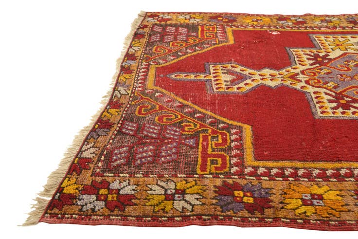 Detail image of 3' 6 x 5' 5 Hand Knotted Anatolian Oriental Wool Rug