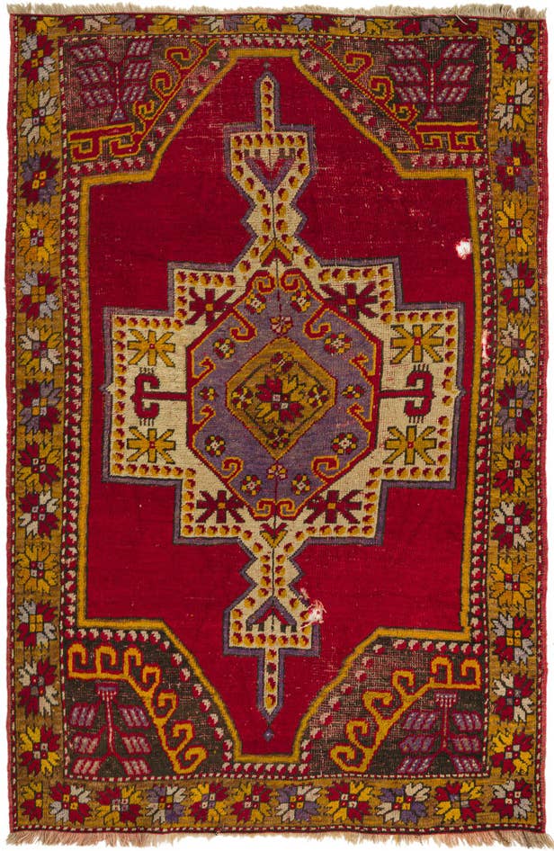 Detail image of 3' 6 x 5' 5 Hand Knotted Anatolian Oriental Wool Rug