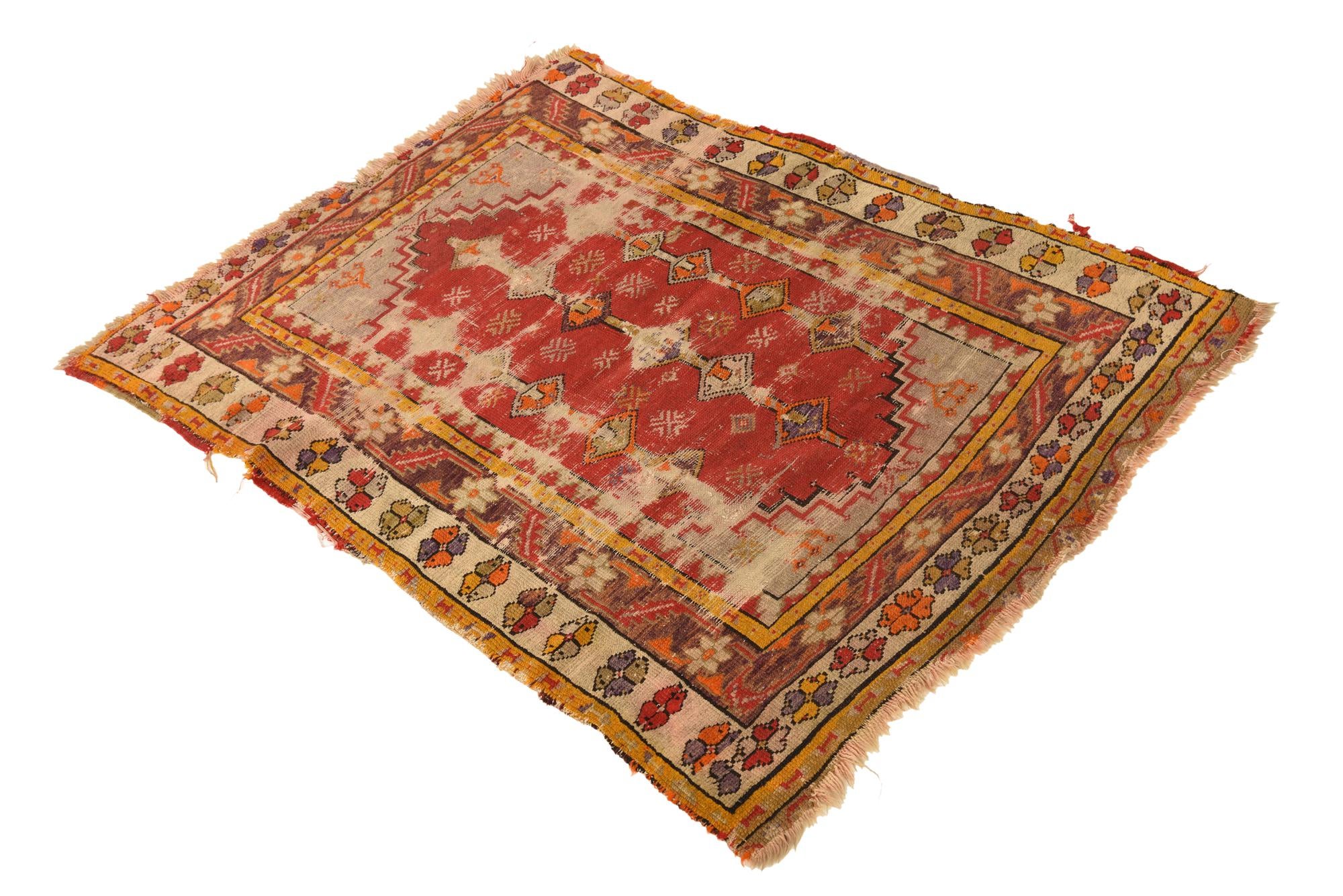 3' 2 x 4' 2 Hand Knotted Anatolian Oriental Wool Rug