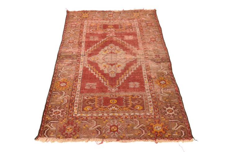 Detail image of 3' 2 x 5' Hand Knotted Anatolian Oriental Wool Rug