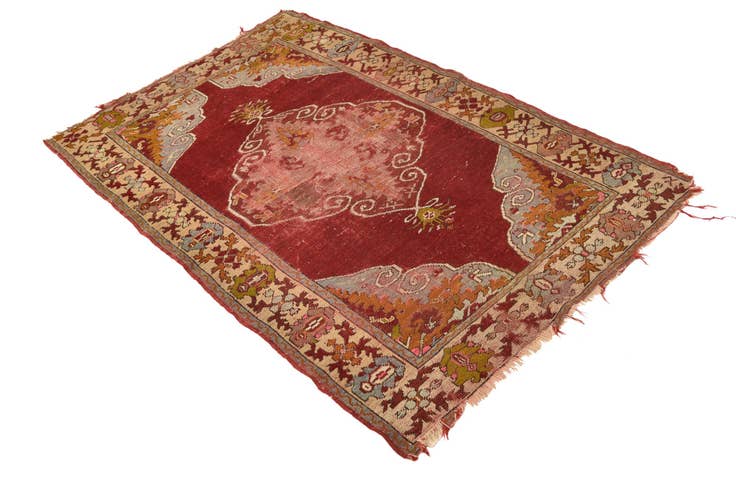 Detail image of 3' 6 x 5' 4 Hand Knotted Anatolian Oriental Wool Rug
