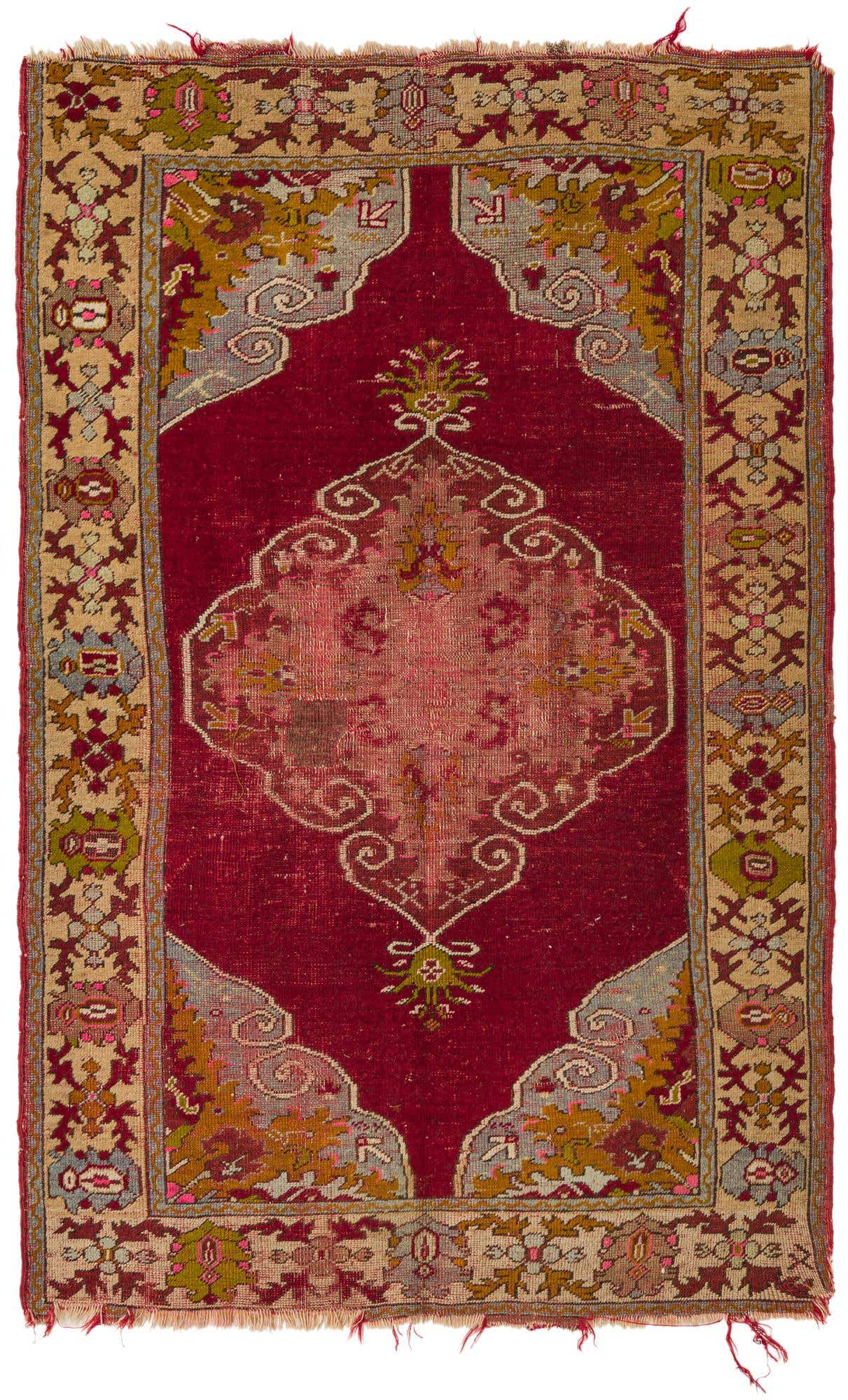 3' 6 x 5' 4 Hand Knotted Anatolian Oriental Wool Rug