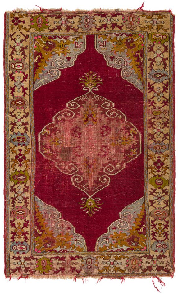 Detail image of 3' 6 x 5' 4 Hand Knotted Anatolian Oriental Wool Rug