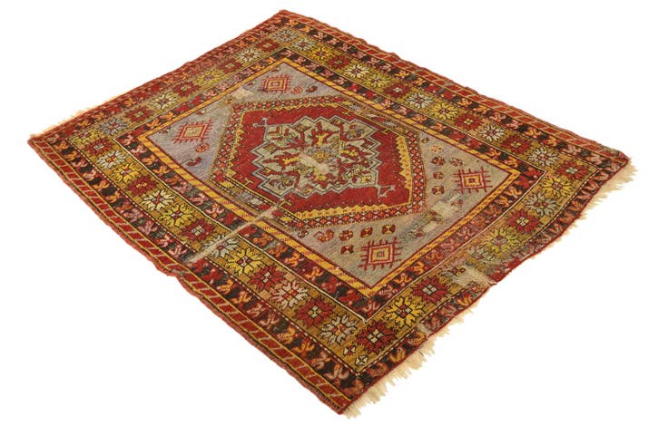 Detail image of 3' 8 x 4' 7 Hand Knotted Anatolian Wool Rug