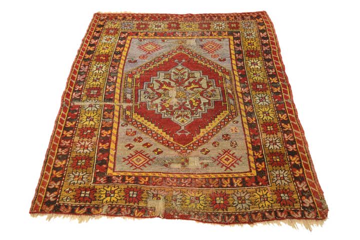 3' 8 x 4' 7 Hand Knotted Anatolian Wool Rug