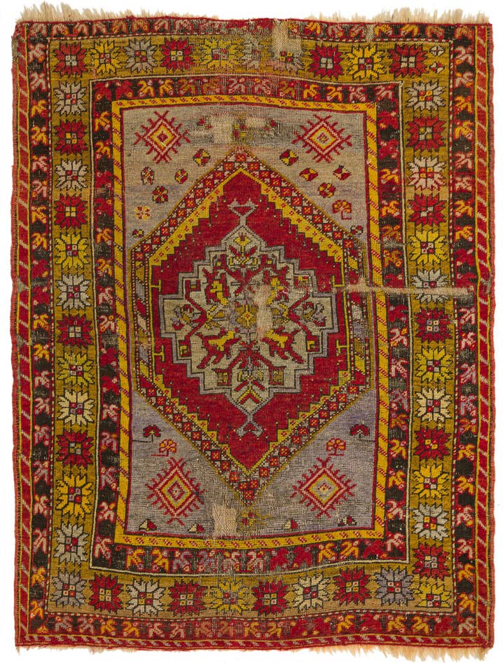 Detail image of 3' 8 x 4' 7 Hand Knotted Anatolian Wool Rug
