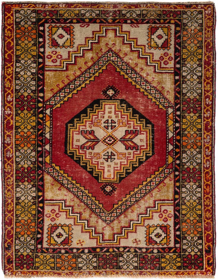 Detail image of 3' 4 x 5' 7 Hand Knotted Anatolian Wool Rug