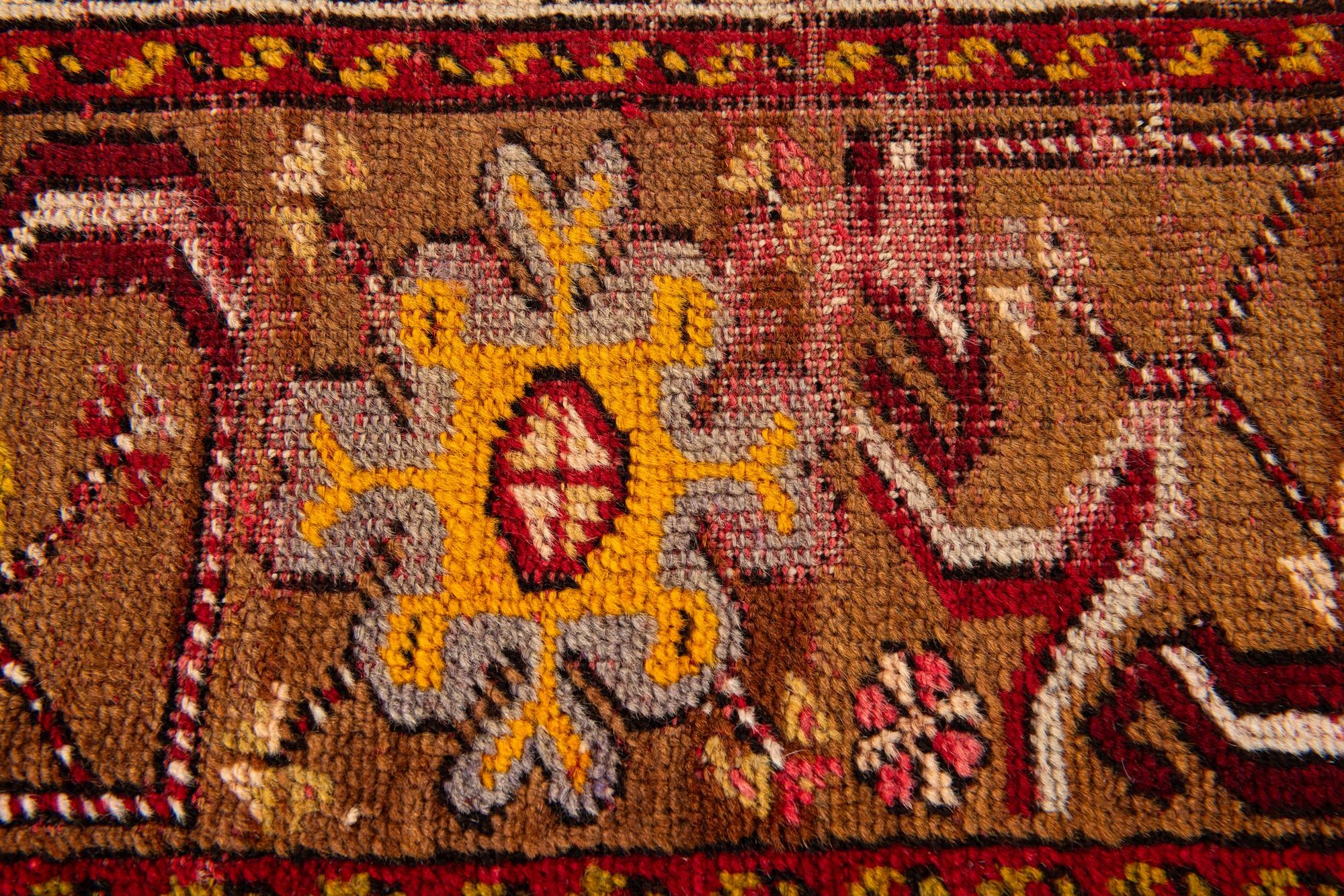 3' 4 x 5' 3 Hand Knotted Anatolian Oriental Wool Rug