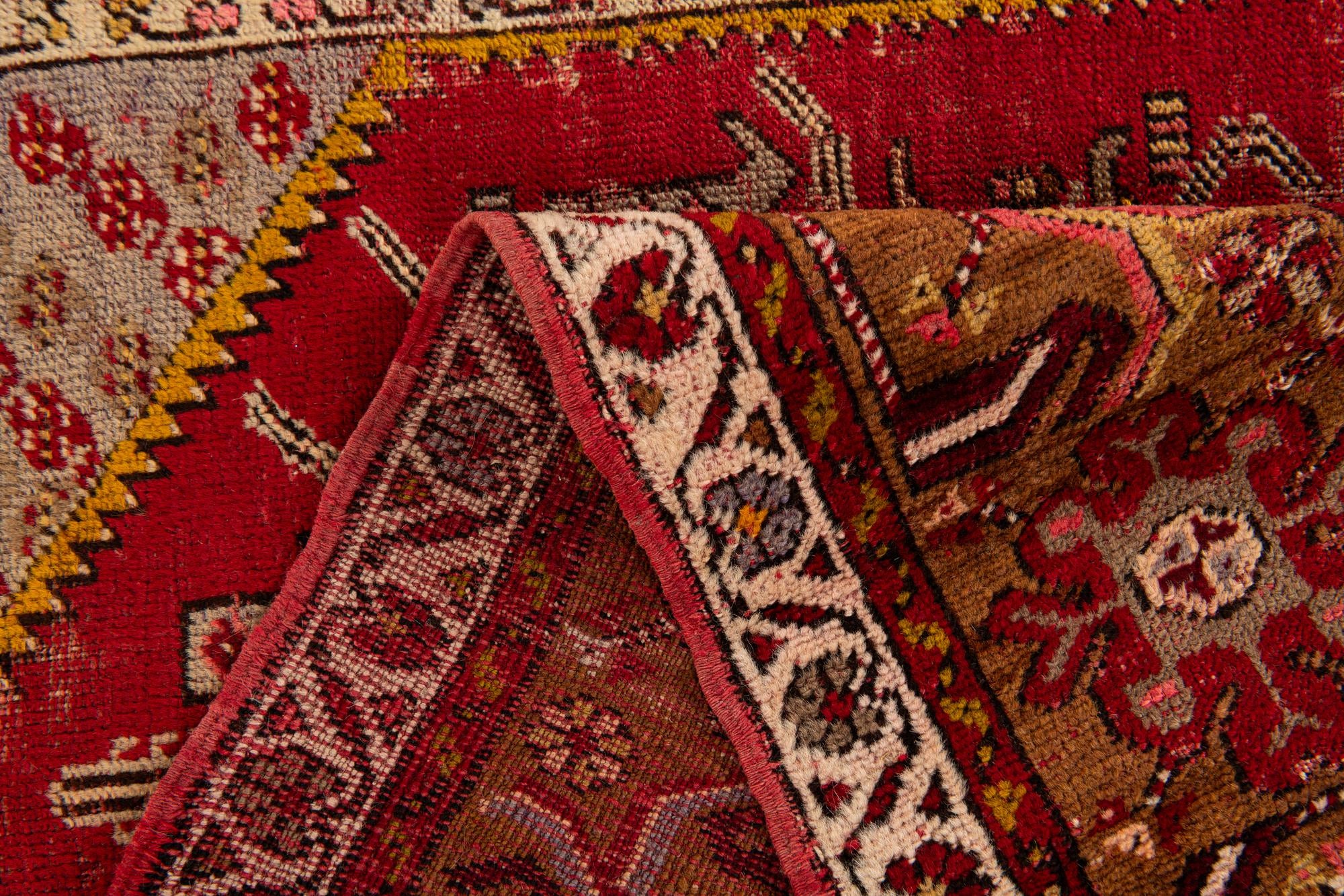 3' 4 x 5' 3 Hand Knotted Anatolian Oriental Wool Rug
