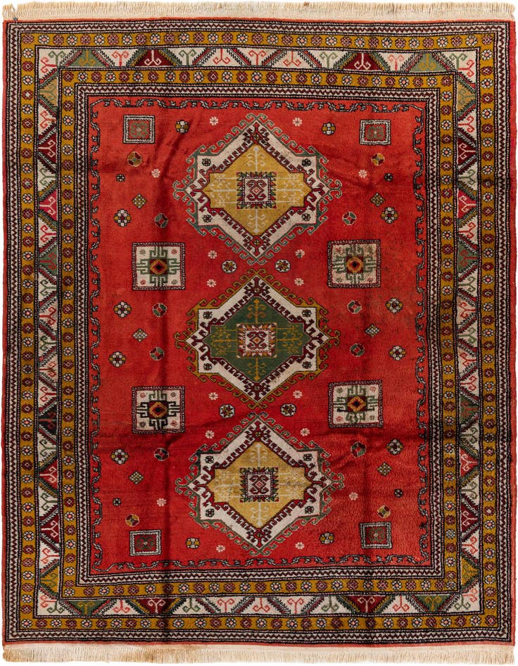 Detail image of 6' 11 x 10' 1 Hand Knotted Anatolian Wool Rug