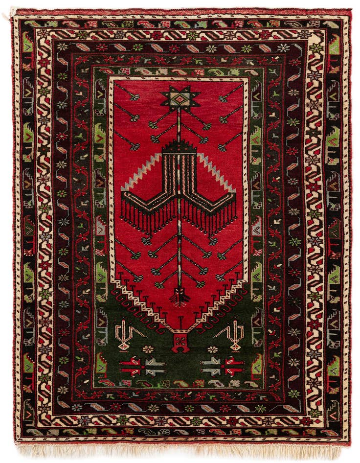 Detail image of 3' 9 x 6' 6 Hand Knotted Anatolian Wool Rug