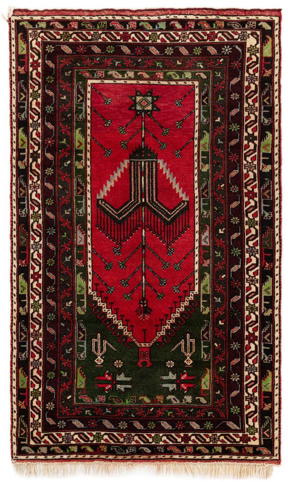 Detail image of 3' 9 x 6' 6 Hand Knotted Anatolian Wool Rug