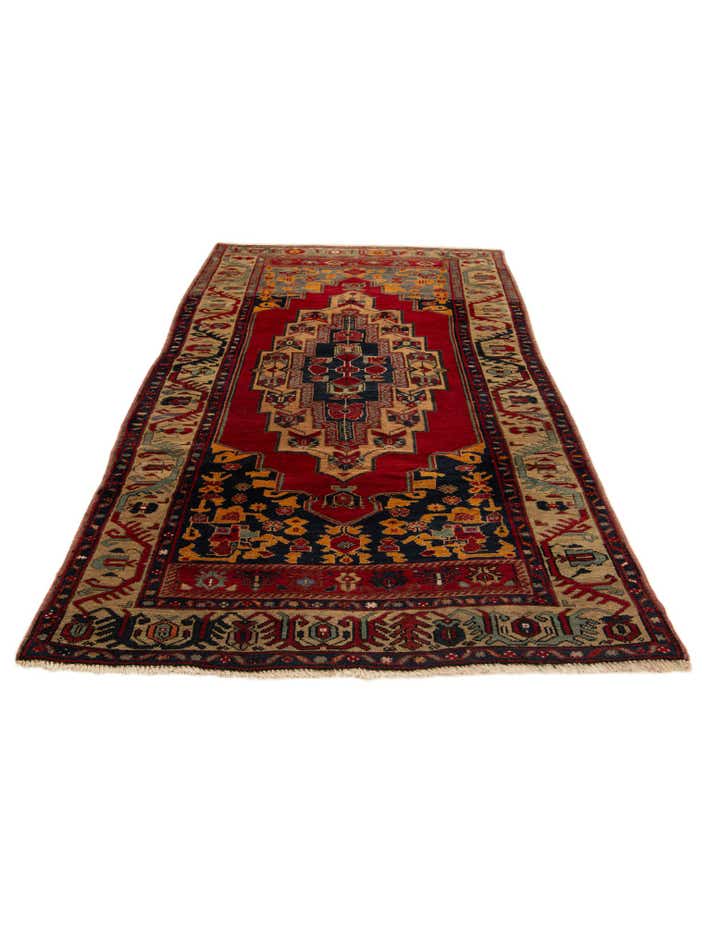 115cm x 215cm anudado a mano Anatolian Alfombra Oriental Lana