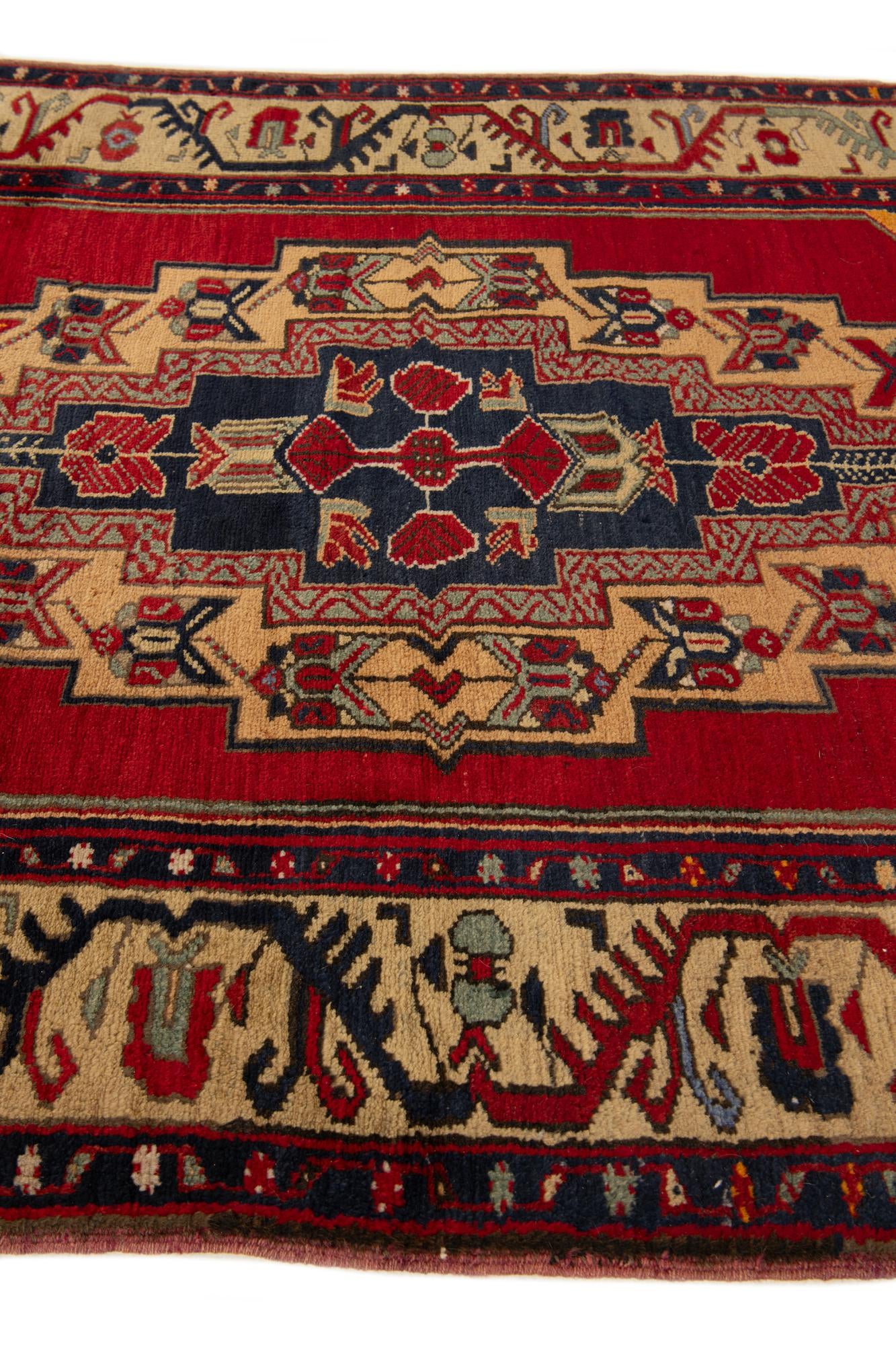115cm x 215cm anudado a mano Anatolian Alfombra Oriental Lana