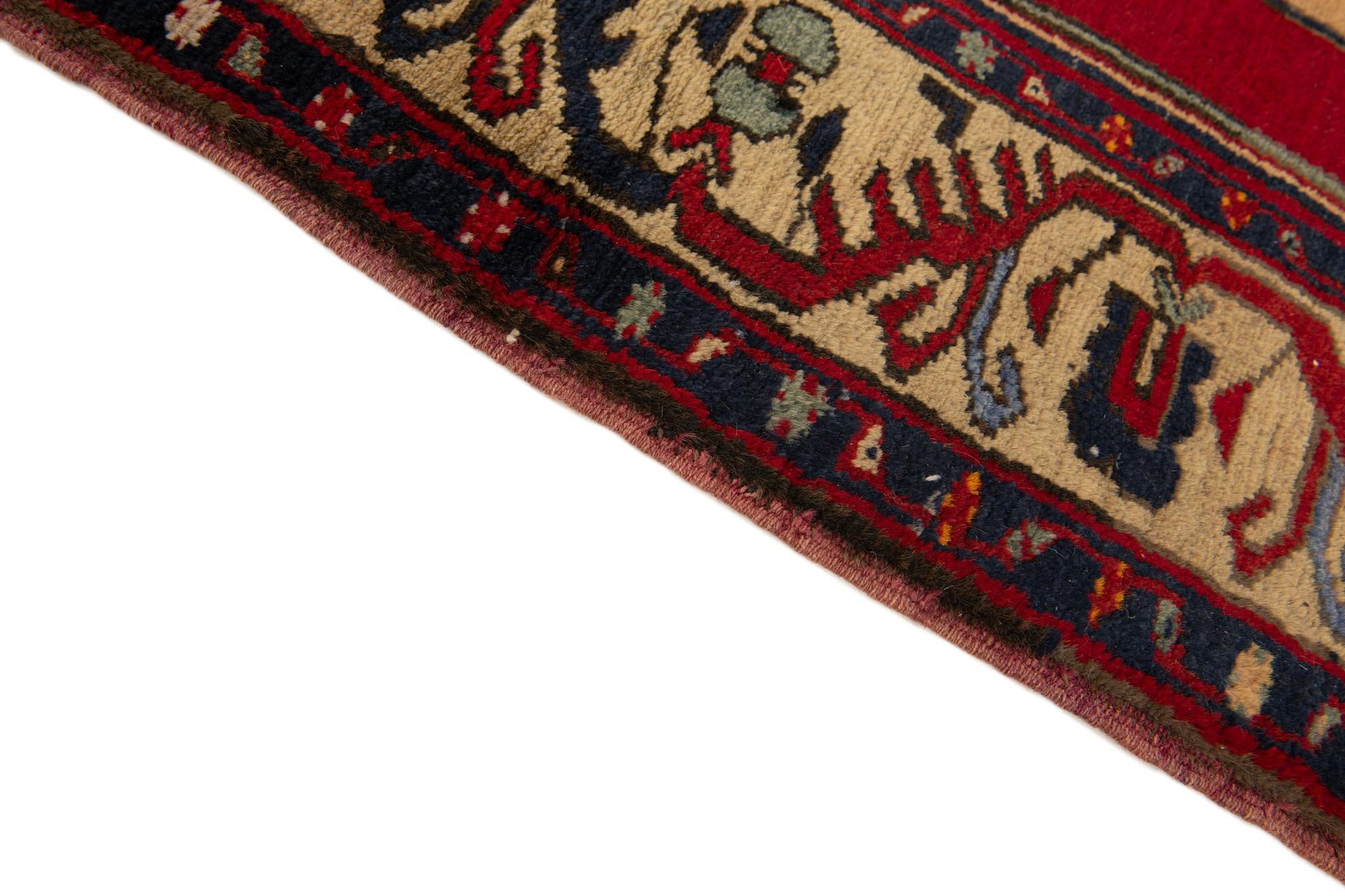 115cm x 215cm anudado a mano Anatolian Alfombra Oriental Lana