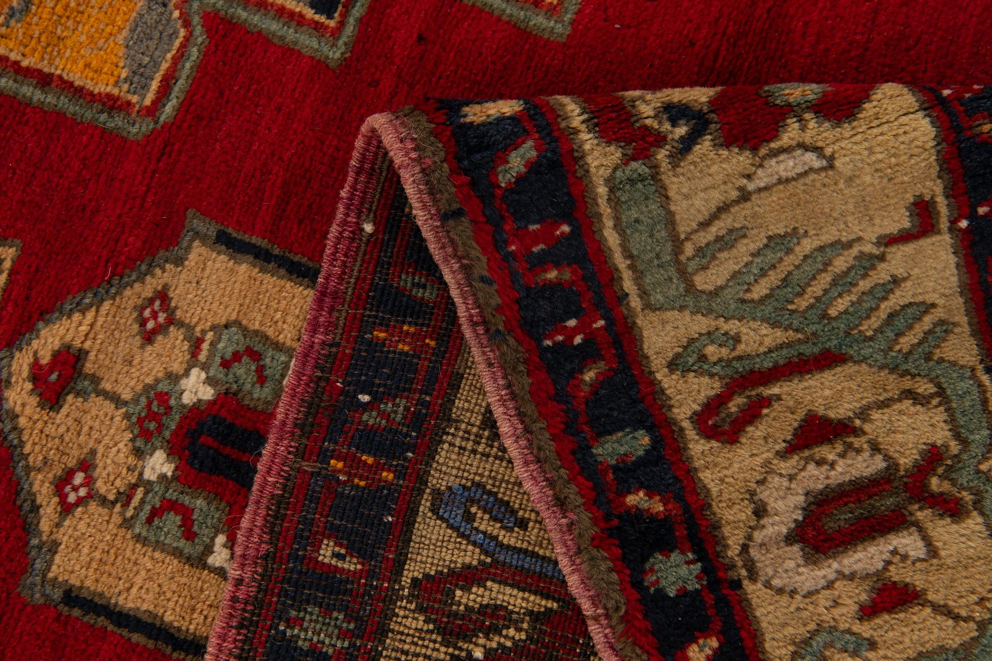 115cm x 215cm anudado a mano Anatolian Alfombra Oriental Lana