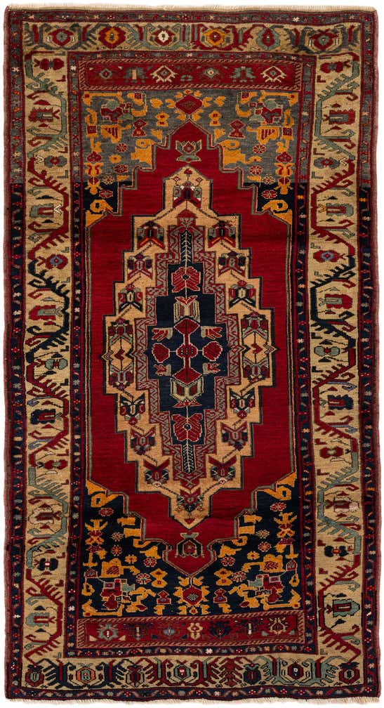 115cm x 215cm anudado a mano Anatolian Alfombra Oriental Lana