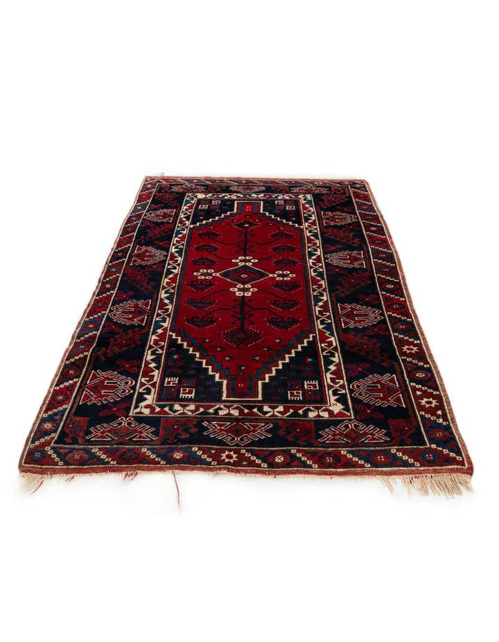 4' x 5' 11 Hand Knotted Anatolian Wool Rug