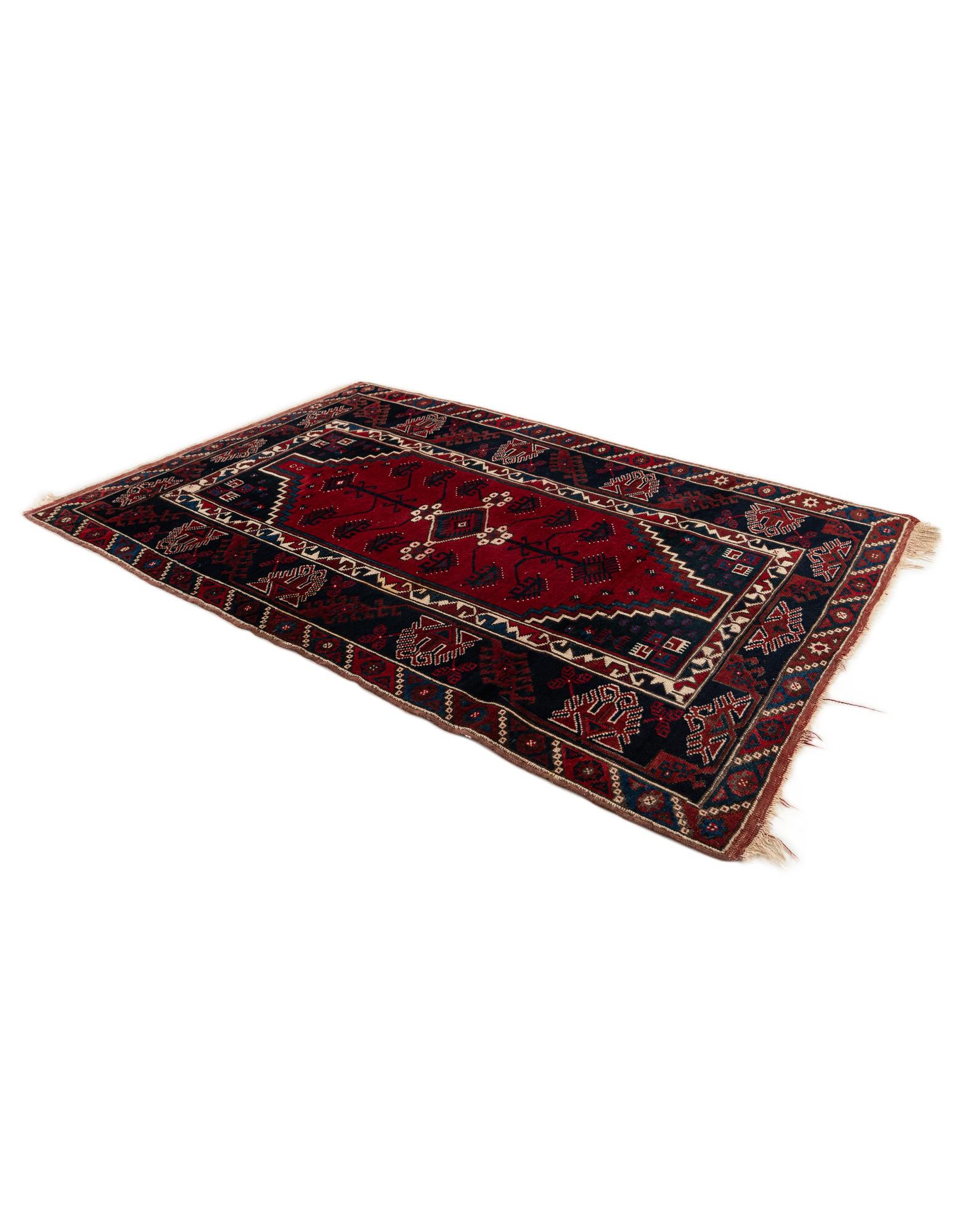 4' x 5' 11 Hand Knotted Anatolian Wool Rug