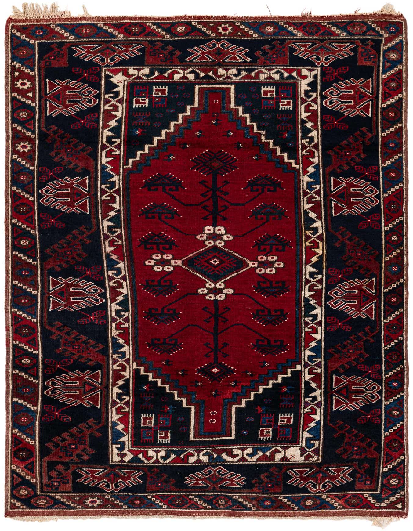 4' x 5' 11 Hand Knotted Anatolian Wool Rug