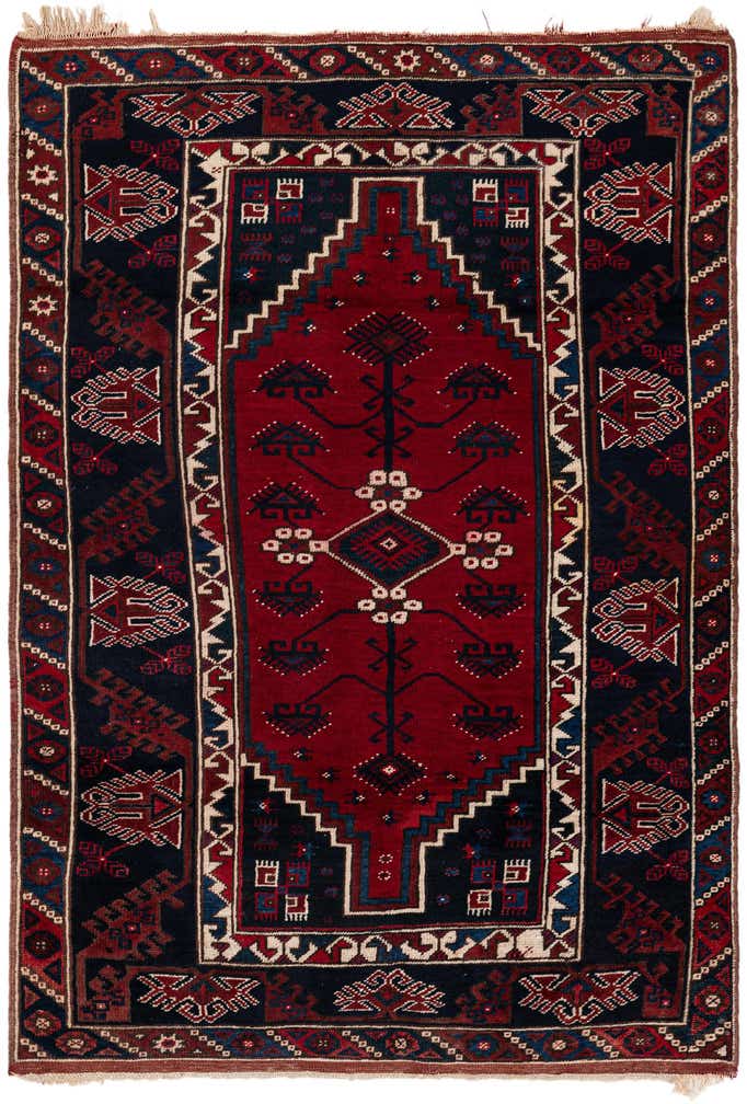 4' x 5' 11 Hand Knotted Anatolian Wool Rug
