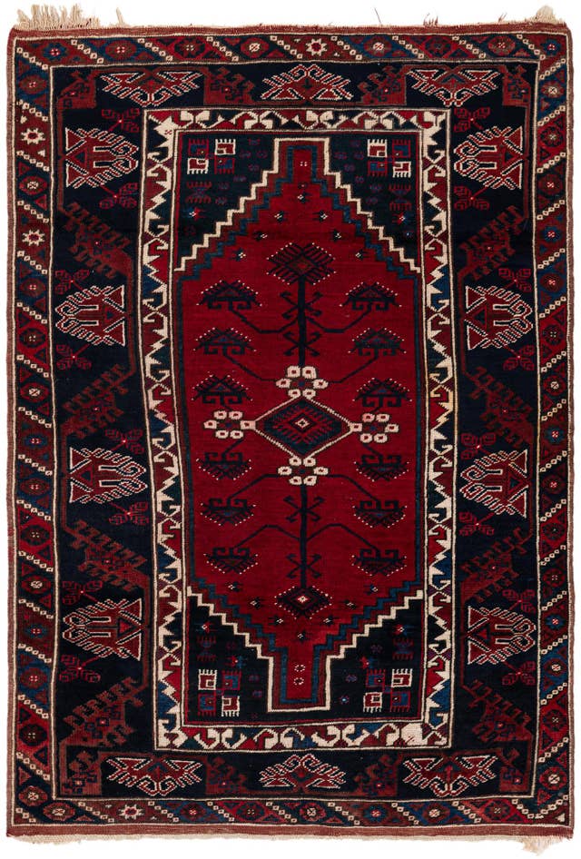 Detail image of 4' x 5' 11 Hand Knotted Anatolian Wool Rug