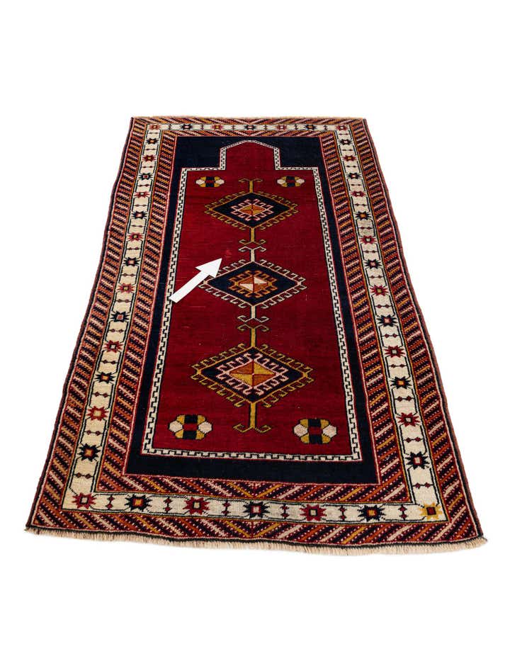 105cm x 190cm anudado a mano Anatolian Alfombra Lana