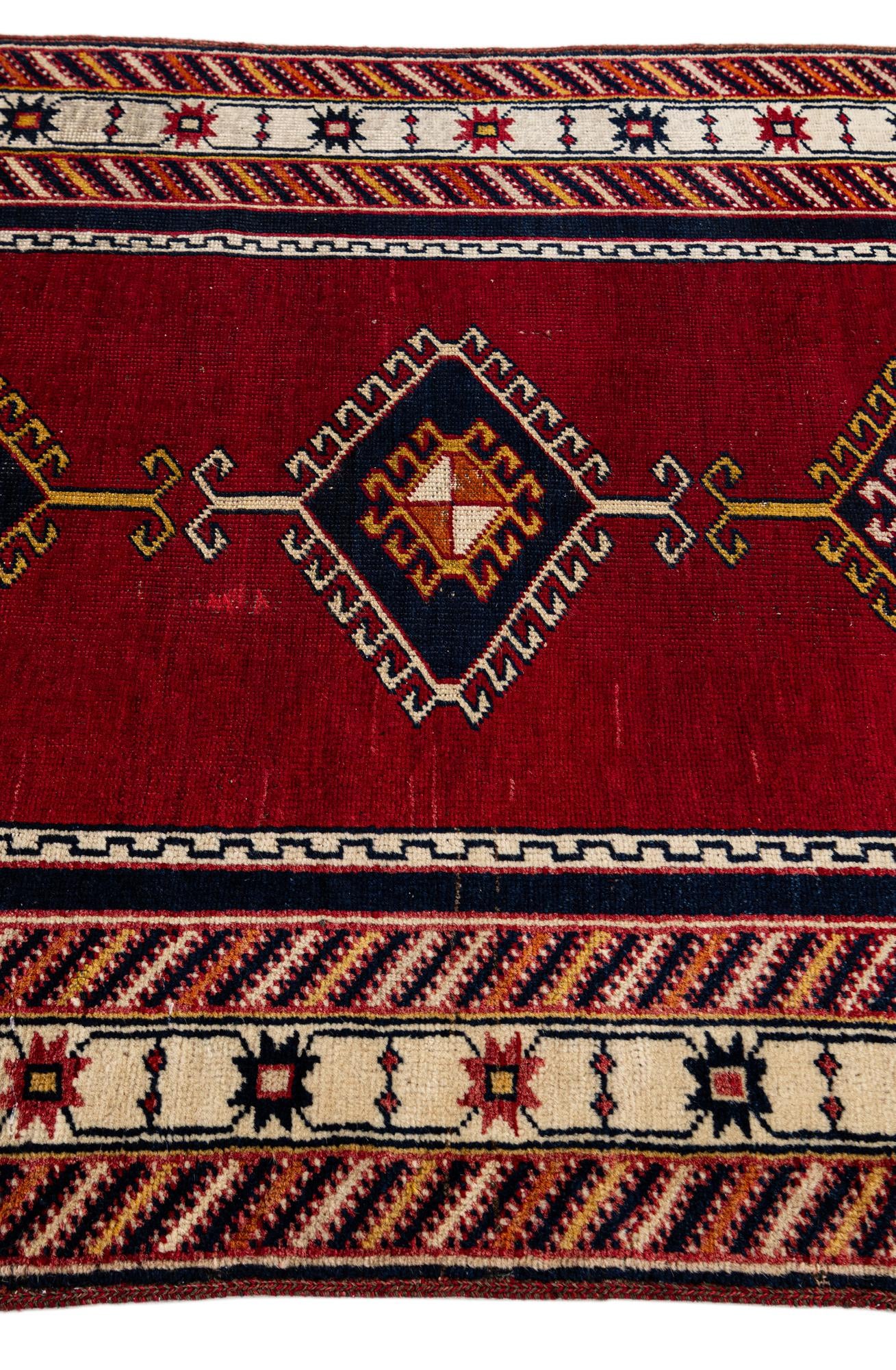 105cm x 190cm anudado a mano Anatolian Alfombra Lana