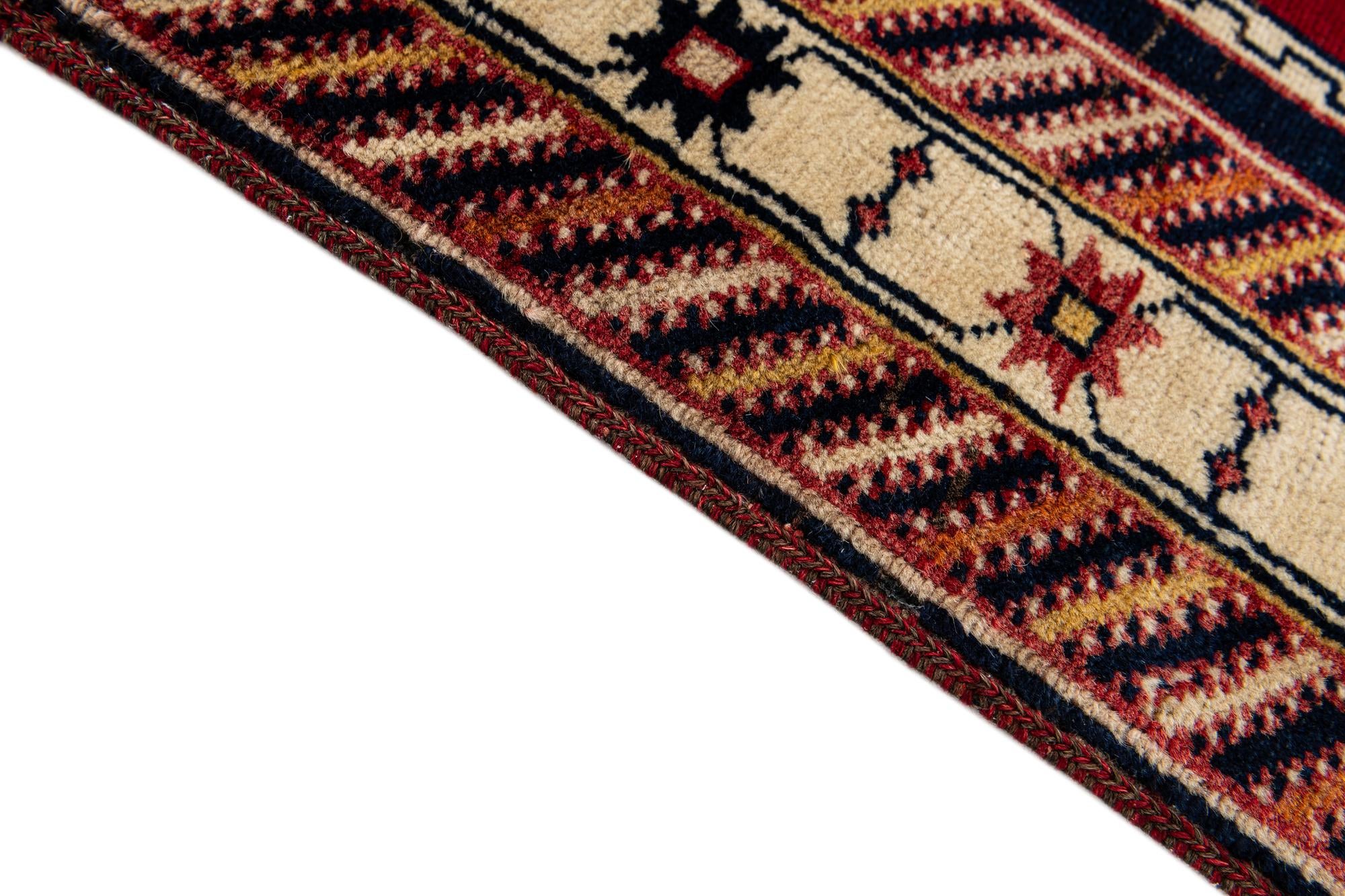 105cm x 190cm anudado a mano Anatolian Alfombra Lana