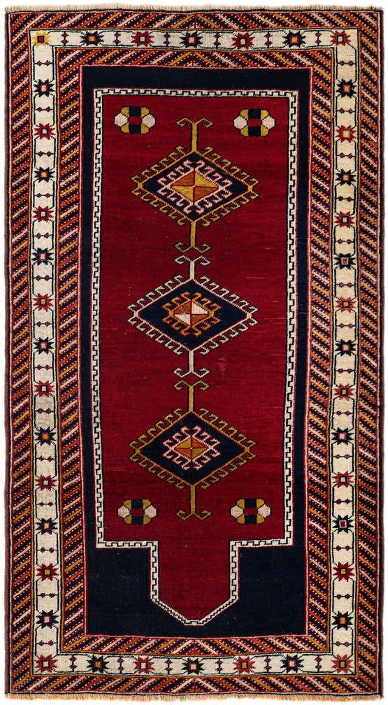 105cm x 190cm anudado a mano Anatolian Alfombra Lana