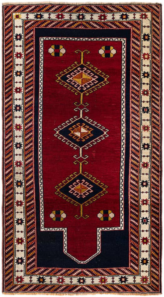 Detail image of 105cm x 190cm anudado a mano Anatolian Alfombra Lana