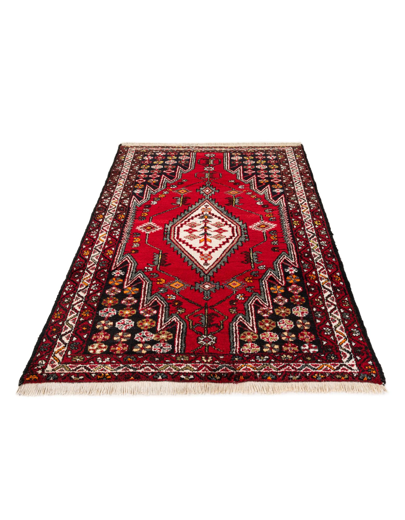 4' 1 x 6' 5 Hand Knotted Anatolian Oriental Wool Rug