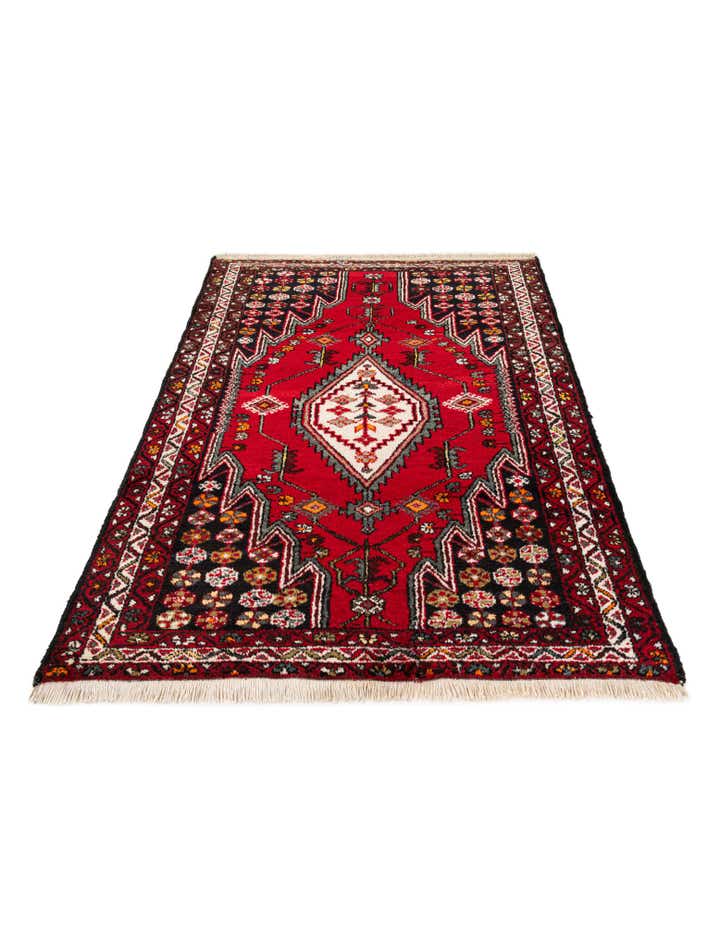 4' 1 x 6' 5 Hand Knotted Anatolian Oriental Wool Rug