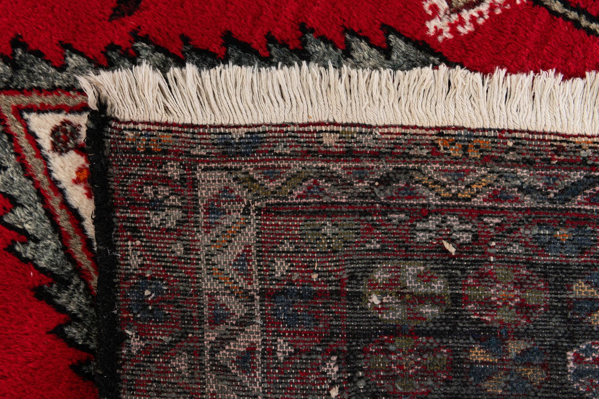 4' 1 x 6' 5 Hand Knotted Anatolian Oriental Wool Rug
