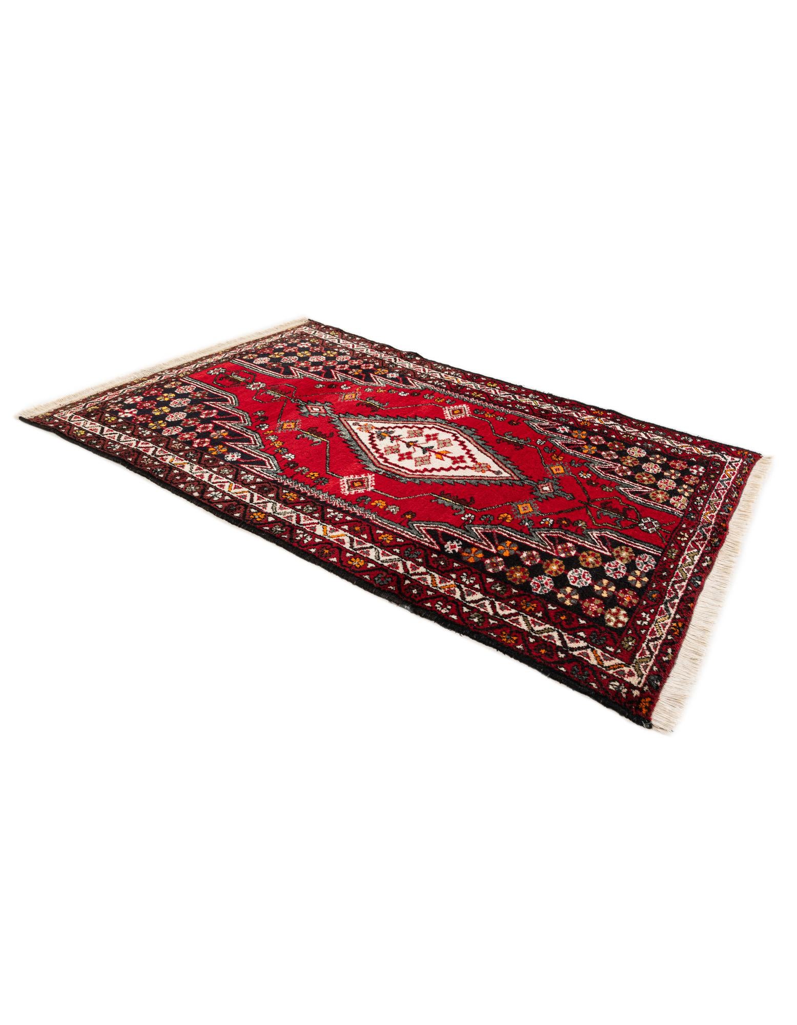 4' 1 x 6' 5 Hand Knotted Anatolian Oriental Wool Rug
