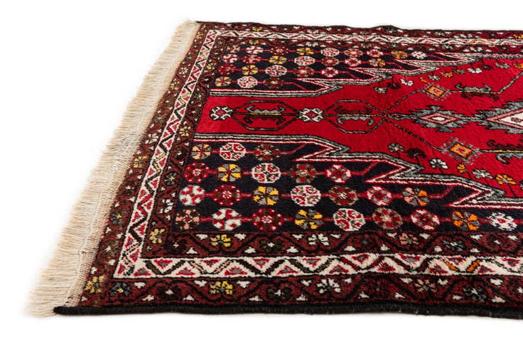 Detail image of 4' 1 x 6' 5 Hand Knotted Anatolian Oriental Wool Rug